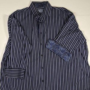 English Laundry Blue Men's 2XL Dress Shirt R Cuffs